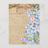 Vintage-Blumen-Collage Postkarte (Vorderseite)