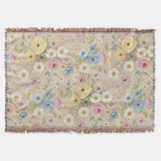 Vintage Blumen Cozy Soft Daisy Rose Decke
