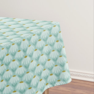 Vintage Blumen-Daisy-Muster Teal Blau & Oliv Tischdecke