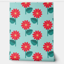 Vintage-Blumen-Daisy-Muster-Wanddekoration Tapete