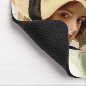 Vintage Blumen-Dame Mousepad (Ecke)