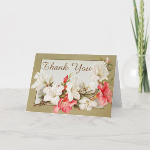 Vintage Blumen danken Ihnen, mit Lilien zu Dankeskarte