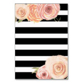 Vintage-Blumen-Dankeskarten-Flatdesign Tischnummer (Rückseite)