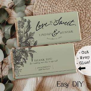 Vintage-Blumen-DIY-Schokoladenriegel-Einwickler al
