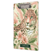 Vintage Blumen Dschungel Leopard Klemmbrett (Links)