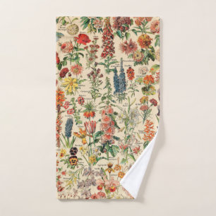 Vintage Blumen durch Adolphe Millot Handtuch