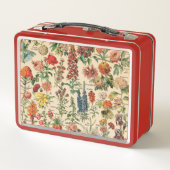 Vintage Blumen durch Adolphe Millot Metall Brotdose (Rückseite)