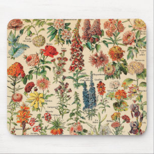 Vintage Blumen durch Adolphe Millot Mousepad