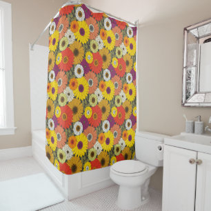 vintage Blumen Duschvorhang