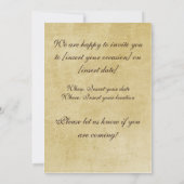 Vintage Blumen Einladung (Rückseite)