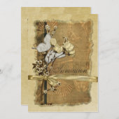 Vintage Blumen Einladung (Vorne/Hinten)