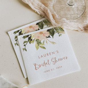 Vintage Blumen Elegante Brautparty Serviette