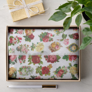 Vintage Blumen Englische Rosen Seidenpapier
