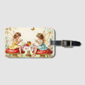Vintage-Blumen-Feengarten zum Picknick Gepäckanhänger (Vorderseite (Horizontal))