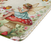 Vintage-Blumen-Feengarten zum Picknick Schneidebrett (Ecke)