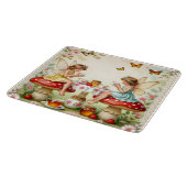 Vintage-Blumen-Feengarten zum Picknick Schneidebrett (Ecke)