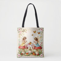 Vintage-Blumen-Feengarten zum Picknick