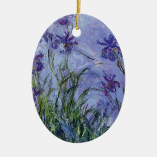 vintage Blumen Flieder-Schwertlilien-1917 monet. Keramikornament