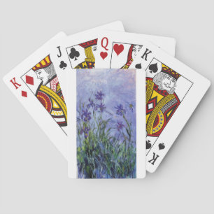 Vintage-Blumen Flieder-Schwertlilien-1917 Monet. Spielkarten