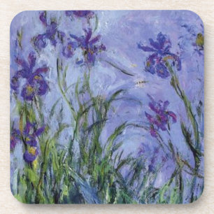Vintage-Blumen Flieder-Schwertlilien-1917 Monet. Untersetzer