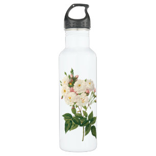 Vintage Blumen Florale Röte Noisette-Rose Redoute Trinkflasche