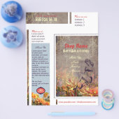 Vintage Blumen - Flyer (Einzeln)