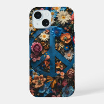 Vintage-Blumen-Friedenszeichen-Handyhülle