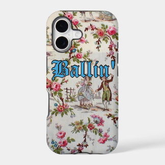 Vintage-Blumen-Gangsta-"Ballin'"-iPhone-5/5s-Hülle