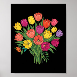 Vintage Blumen Gärtnerei Männer Frauen Kinder Poster