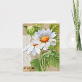 Vintage-Blumen-Geburtstag Karte (Vorderseite)