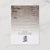 Vintage Blumen - Geschäfts-Karte Visitenkarte (Rückseite)