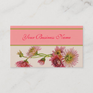 Vintage-Blumen-Geschäftskarte Visitenkarte