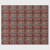 vintage Blumen Geschenkpapier (Flach)