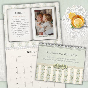 Vintage-Blumen-Geschichtenbuch-Kalender-Geschenk f Kalender