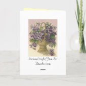 Vintage Blumen-glückliche Geburtstagskarten Karte (Rückseite)