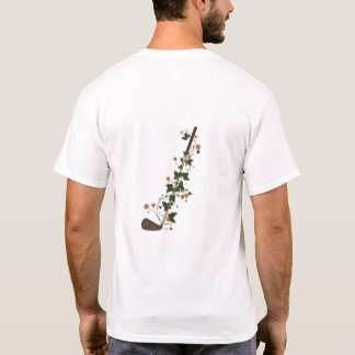 Vintage-Blumen-Golfclub Herren Rückseite Grafik T- T-Shirt