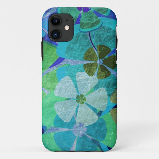 Vintage-Blumen-Grunge-Grafik Case-Mate iPhone Hülle (Rückseite)