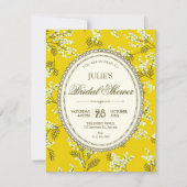 Vintage-Blumen-Hochzeitsdusche Einladung (Vorderseite)