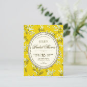 Vintage-Blumen-Hochzeitsdusche Einladung (Stehend Vorderseite)
