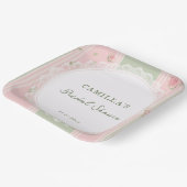 Vintage-Blumen-Hochzeitsdusche Pappteller (Gewinkelt)