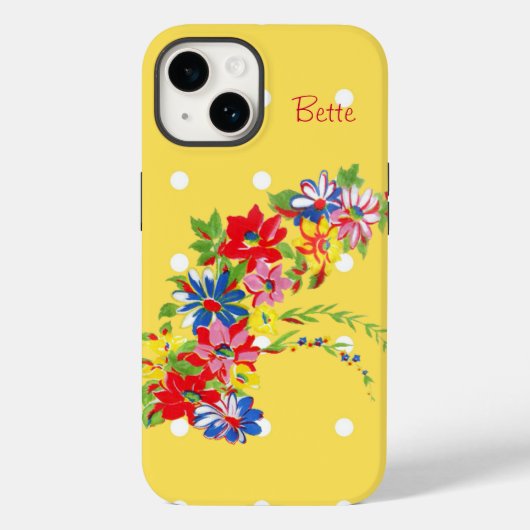 Vintage Blumen i Case-Mate iPhone Hülle (Rückseite)