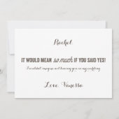 Vintage Blumen| Juniorbrautjungfer Einladung (Rückseite)