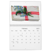 Vintage Blumen Kalender (Feb 2027)
