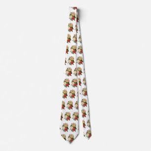 Vintage Blumen, Kamelien und Narzissen, Redoute Krawatte