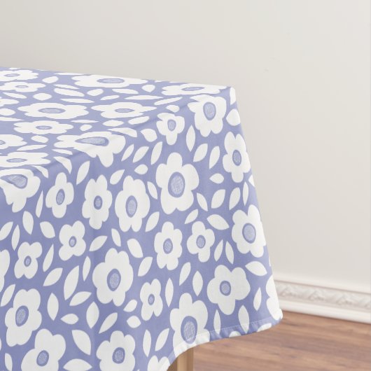 Vintage-Blumen-Kaskade Periwinkle Tischdecke (Beispiel)