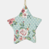 Vintage Blumen Keramik Ornament (Rechts)