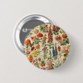 Vintage-Blumen-Knopf Button (Vorne & Hinten)