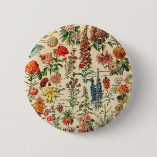 Vintage-Blumen-Knopf Button