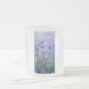Vintage Blumen lilac-irises-1917 monet. Mattglastasse