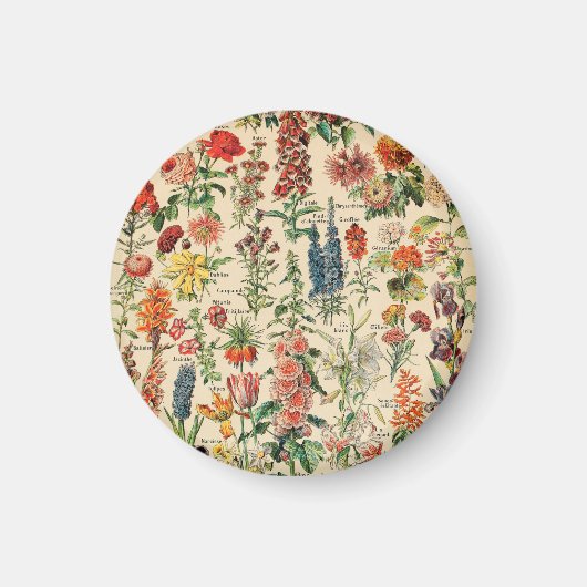 Vintage-Blumen Magnet (Vorne)